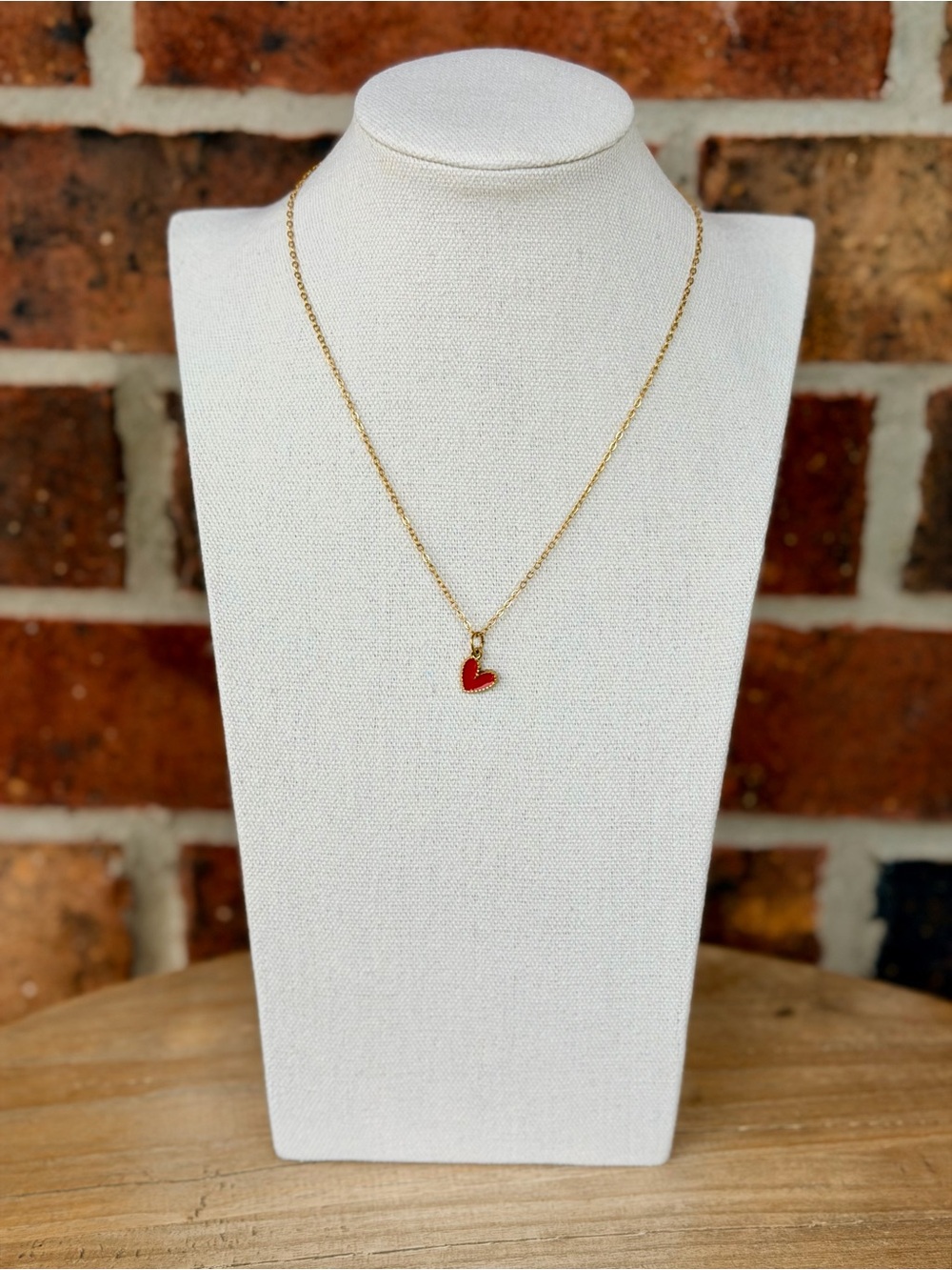 Red Heart Charm Necklace